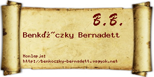 Benkóczky Bernadett névjegykártya